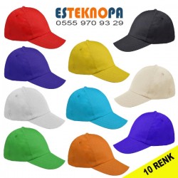 50 Adet DÜZ RENK PROMOSYON ŞAPKA