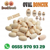 AHŞAP OVAL BONCUK 